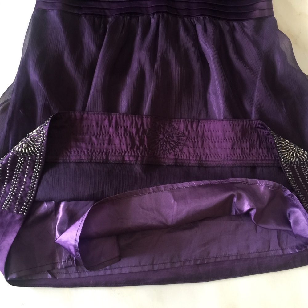 Marineblu purple halter mini dress style D11461 - Picture 4 of 8